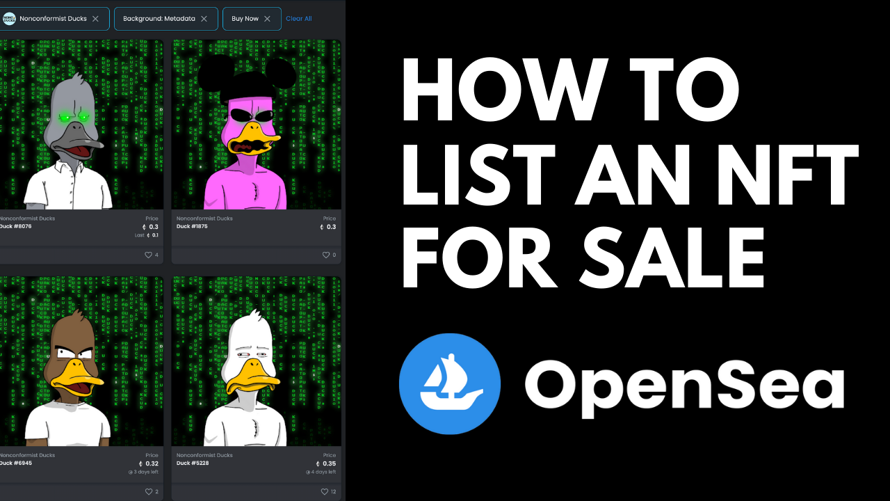 How To List And Sell An NFT On OpenSea - NFT Sweep